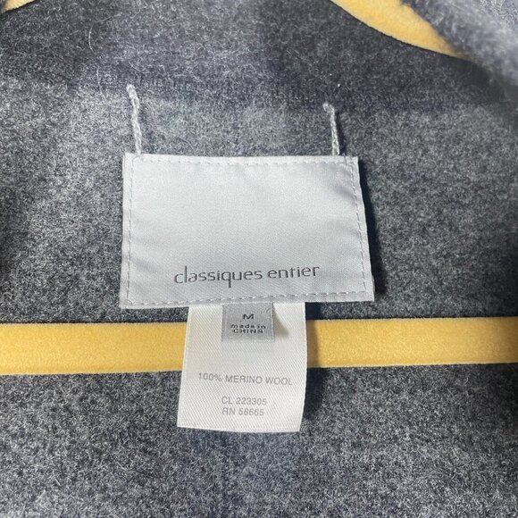 Classiques entier Women's LS Black 100% Wool Cropped Ruffle Jacket Medium! - Picture 2 of 4